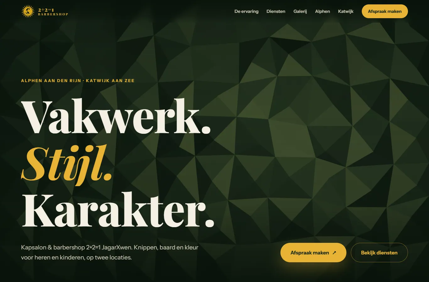 Screenshot van de website van 2+2=1 JagarXwen